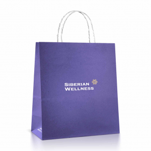 Пакет бумажный «Siberian Wellness 30 лет» (размер: 22х26х10 см) 3