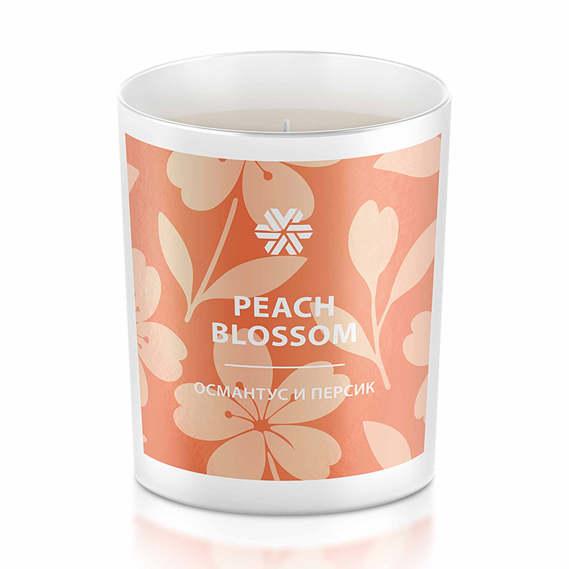 Peach Blossom (Османтус и персик), ароматическая свеча из натурального воска