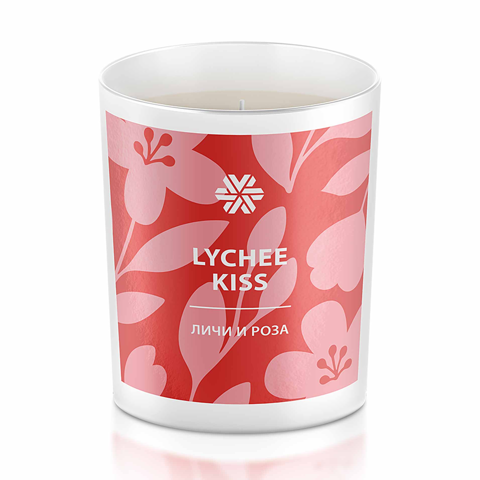 Lychee Kiss (Личи и роза), ароматическая свеча из натурального воска