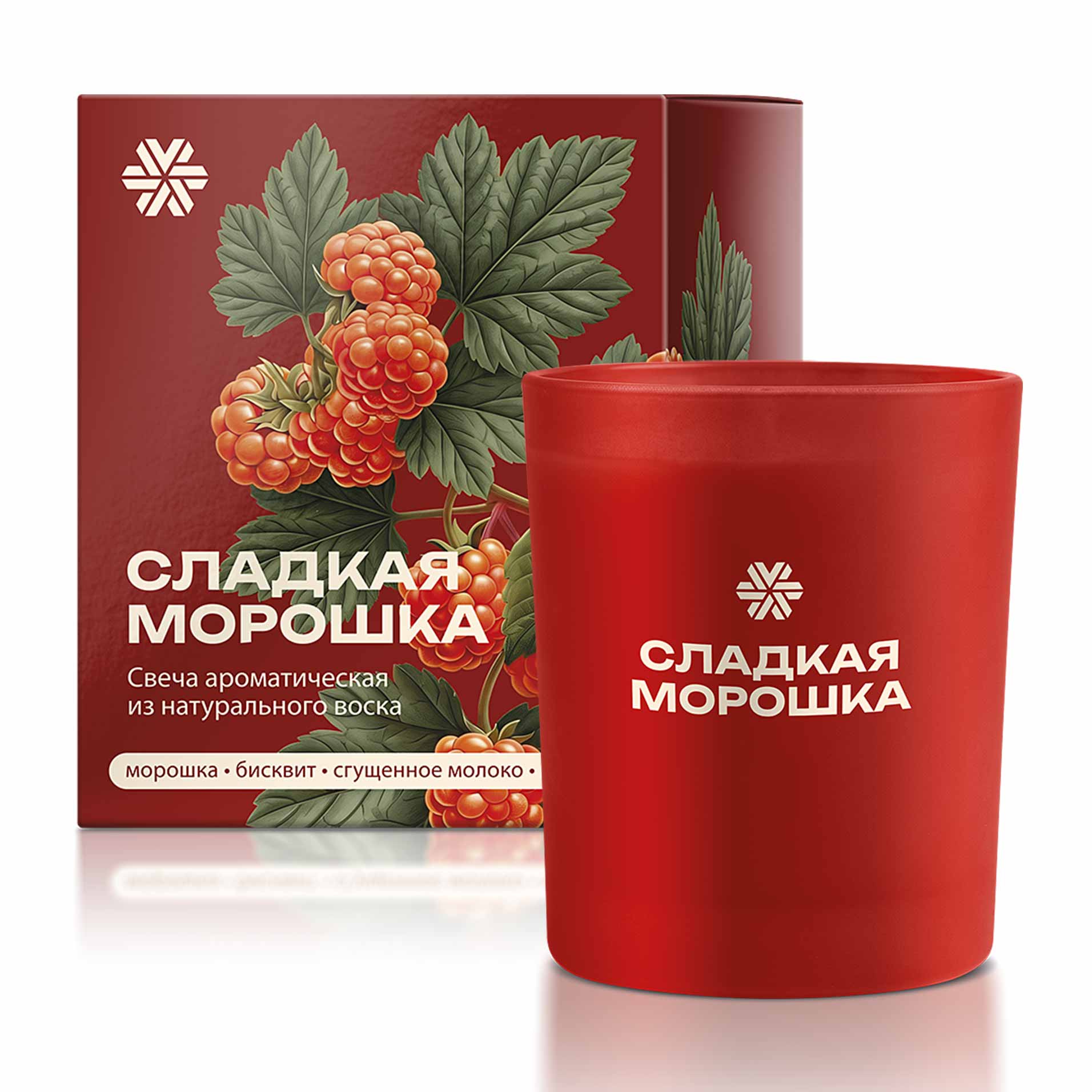 Сладкая морошка, ароматическая свеча из натурального воска