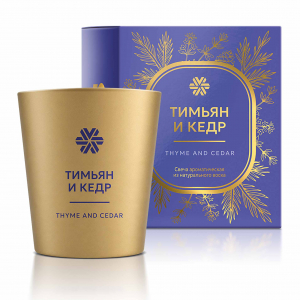 Thyme and Cedar (Тимьян и кедр), свеча ароматическая из натурального воска 2