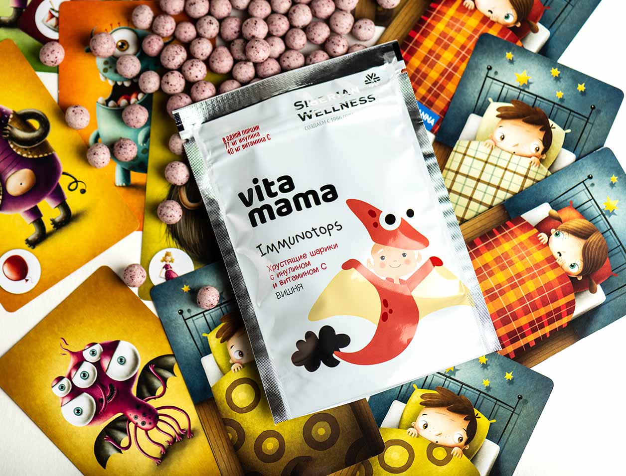 Immunotops, хрустящие шарики с инулином и витамином С