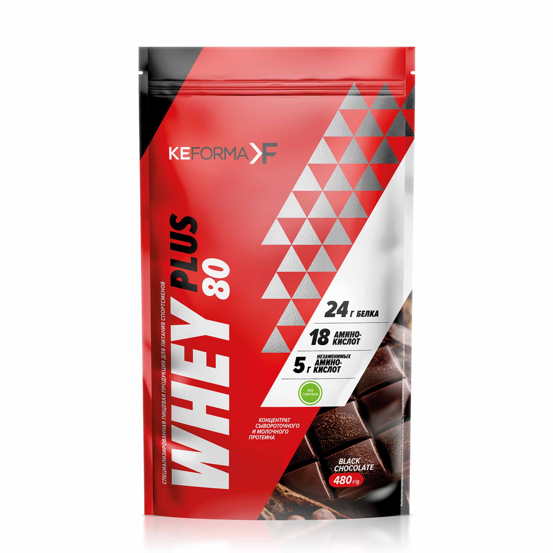 Протеиновый коктейль WHEY PLUS 80 «Темный шоколад», 480 г