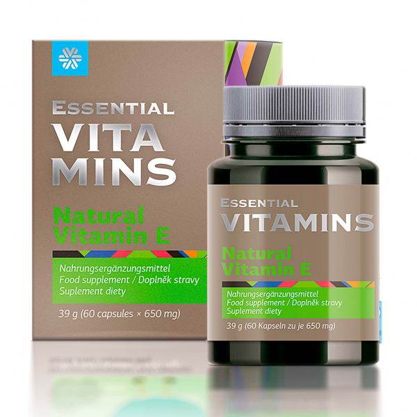 Essential Vitamins. Natural Vitamin E, 60 Kapseln