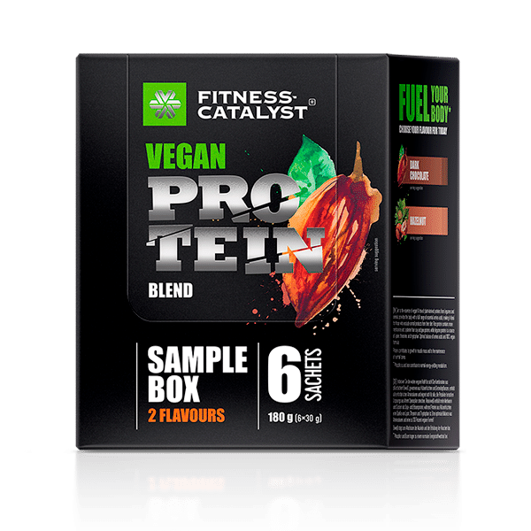 Fitness Catalyst. Vegan Protein Blend Sample Box 2 Flavours, 180 g
